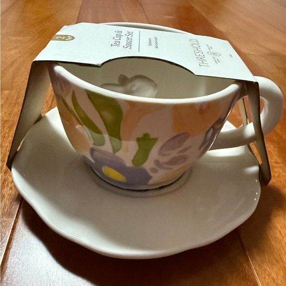 Threshold Cream Tea Cup & Saucer Set with Rabbit Design - Picture 2 of 2